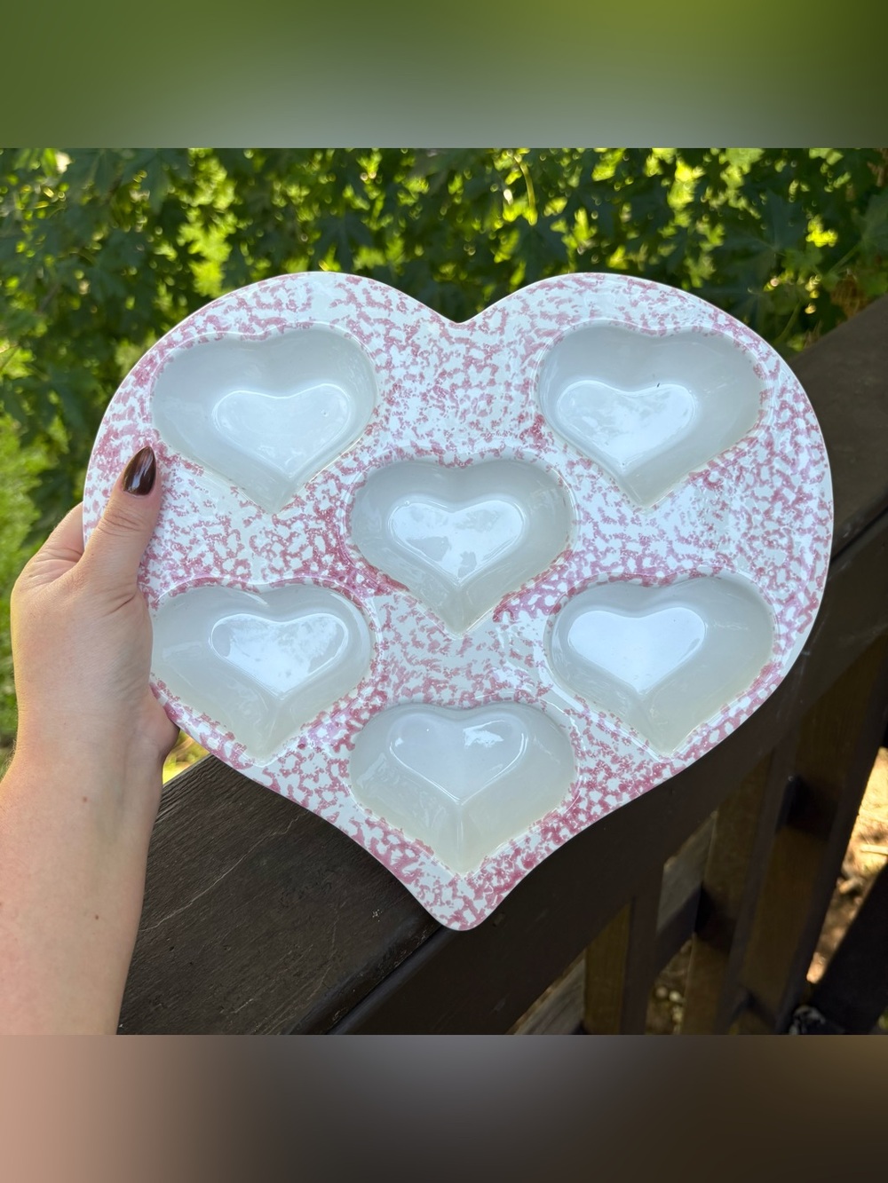 Vintage Chaparral Pottery “Country Heart Muffin” stoneware baking dish